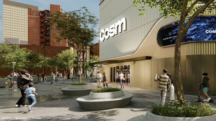 Cosm Cleveland exterior rendering.